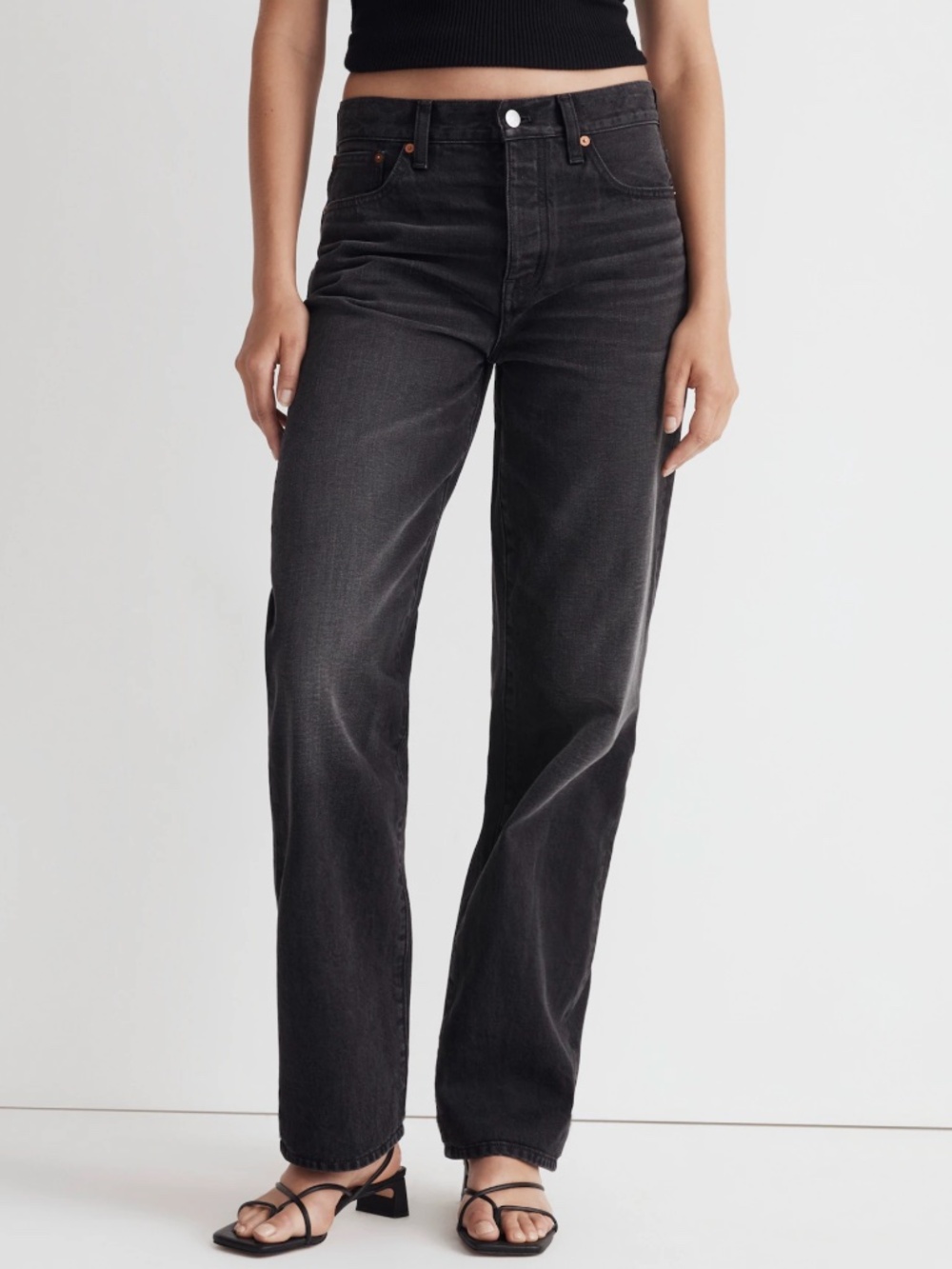 NWT Madewell Tall Low-Slung Straight Jeans Kent Wash Rigid Size 29 Tall